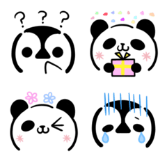 パンダとペンギンの顔文字風・絵文字2