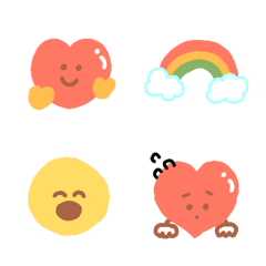 expressive heart and simple Emoji