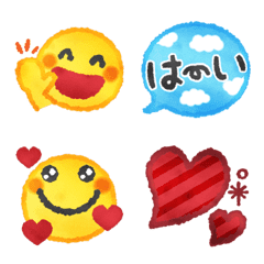 Watercolor illustrations,Smile emoji02