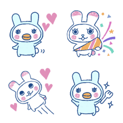 Rabbit sisters glutton emoji