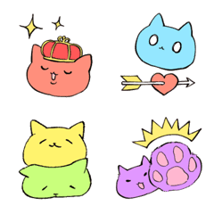 Gatos de cinco cores