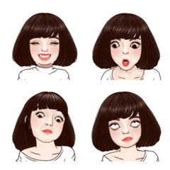 Rose cute girl emoji