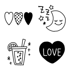  Fashionable monochrome emoji