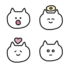 pure white cat Emoji