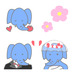 Emoji - Lovely Elephants -