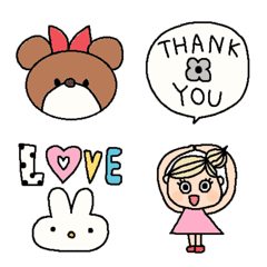Various set emoji70(Adult cute simple)