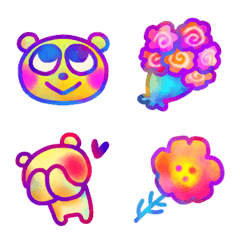 Colorful watercolor Emoji