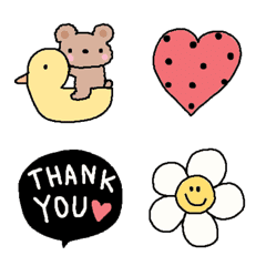 Various set emoji72(Adult cute simple)