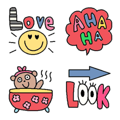 Various set emoji75(Adult cute vivid )