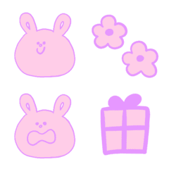 Pink purple  rabbit