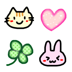 Emoji of cat and rabbit