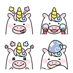 Very cute and "kawaii" unicorn emoji