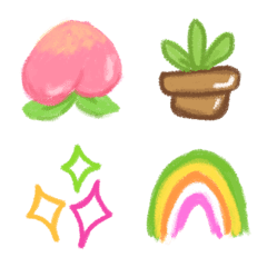 Cutie emoji : kawaii crayon pastel
