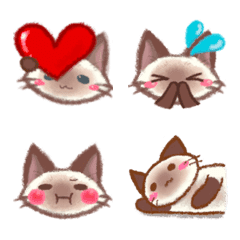 Fluffy Pointed-Cat Emoji