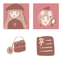 乾燥花奶茶氣質女孩