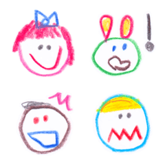 Scribble by colored pencils(Emoji)