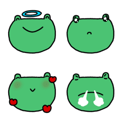 funny face frog Emoji 1