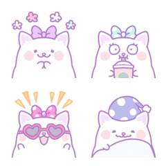 Dreamy and fancy cute cat emoji
