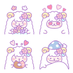 Dreamy and very cute sheep emoji