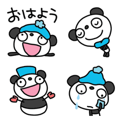 Marshmallow panda Winter Emoji