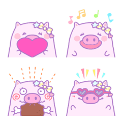 Dreamy and cute pig emoji