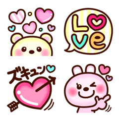 Osyakawa couple Bear&Rabbit Emoji