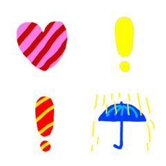 Colorful  Handwritten emoji (Heart,Star)