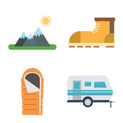 露營和遠足表情符號