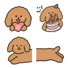 Poodle dog cute emoji