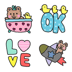 Various set emoji 115 adult cute simple