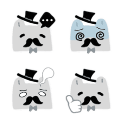 Gentleman bear Emoji