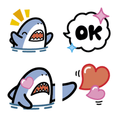 Small shark cute Emoji Vol.2