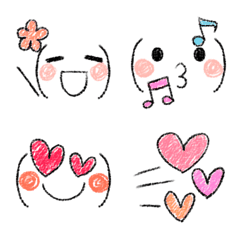 Cute gentle Colored Pencil SNS Emoji