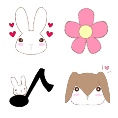 Easy to use! Merry rabbits(Emoji ver.)