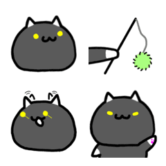 Simple, useful and cute black cat emoji