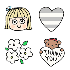 Various set emoji 119 adult cute simple