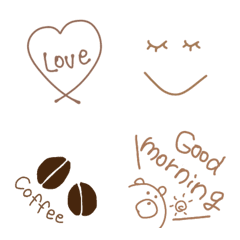 Handwritten emoji latte color by MST