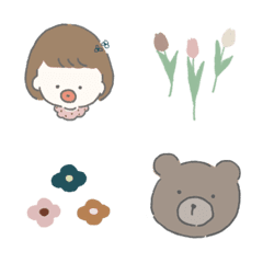 Simple baby and animals