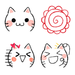 Cute gentle Colored Pencil Cat SNS Emoji