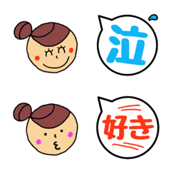 Cute Kawaii Girl's Emoji