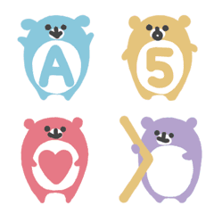 colorful teddy emoji ABC