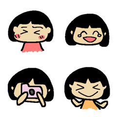 Bob style girl's Emoji 5