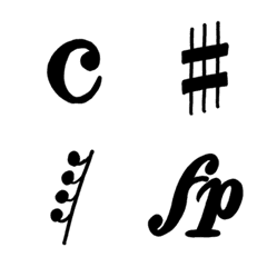Musical Notations and Symbols Emoji 2