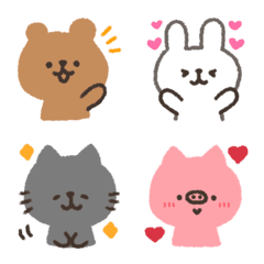 Hand drawn animal emoji