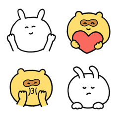 Rabbit & raccoon dog emoji used everyday