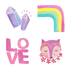 Watercolor Magic Forest Emoji 