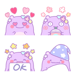 Dreamy and very cute bear emoji