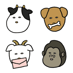 Expressionless animal emoji