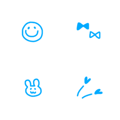 Blue mini mini emoji