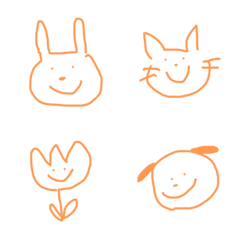 Doodle Emoji -Orange-